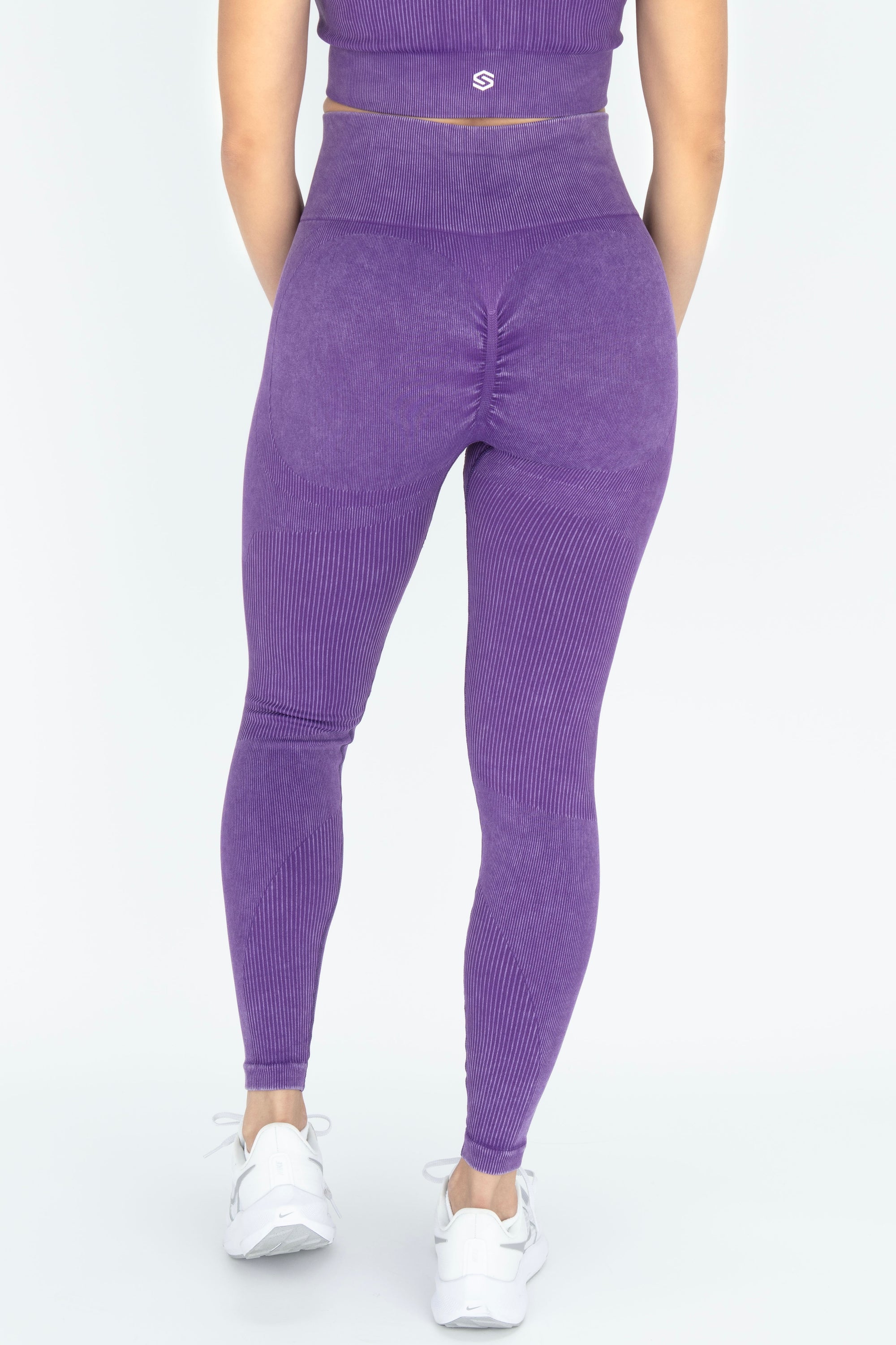 Pilates Then Prosecco High Waist Active Legging in Dusty Purple •  Impressions Online Boutique